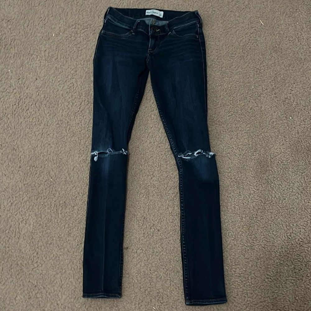 Abercrombie girls dark wash jeans